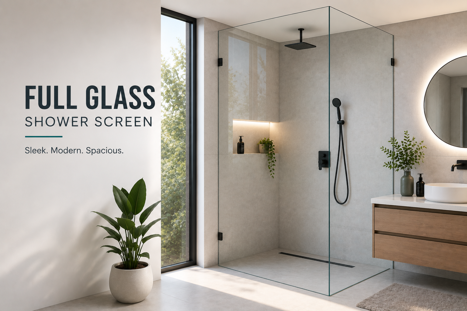 Full Glass Shower Screen