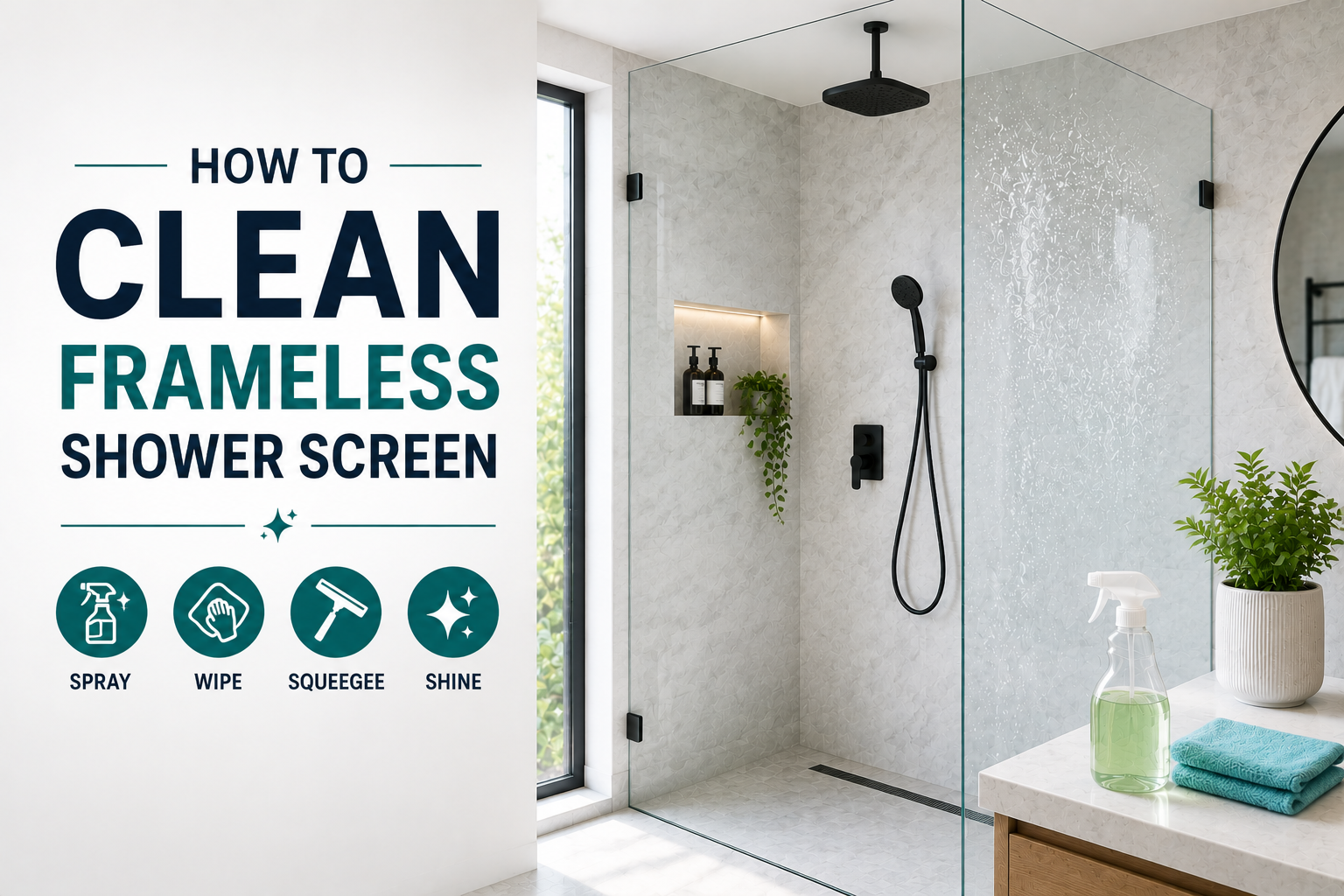 Frameless Shower Screen
