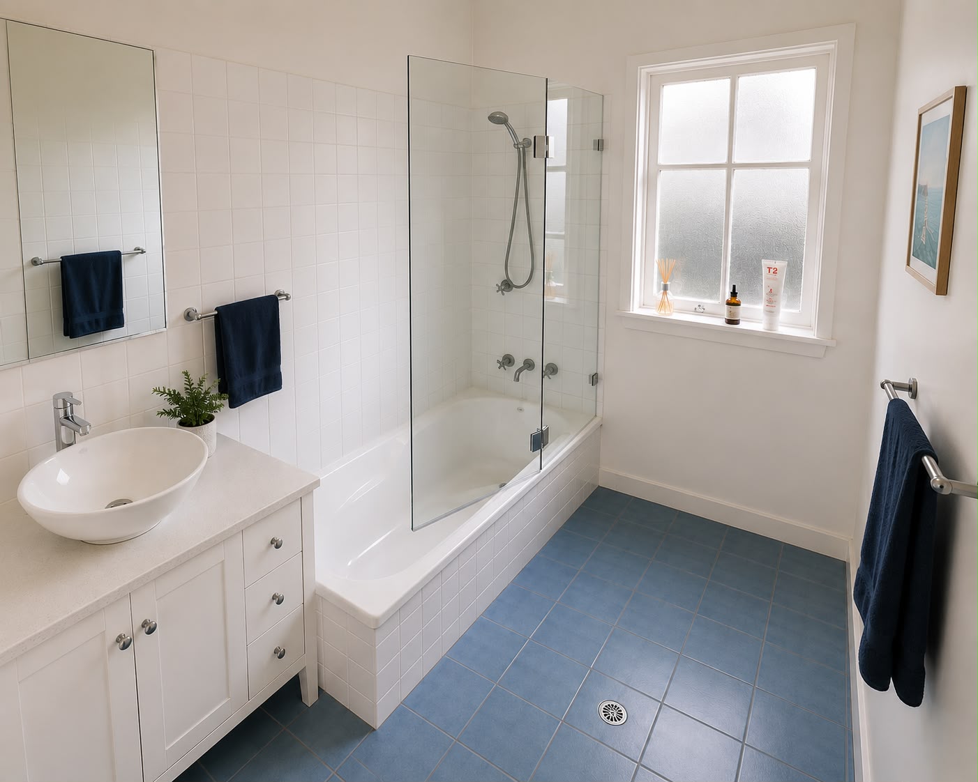 Frameless Panel Shower Screen for Modern Bathrooms