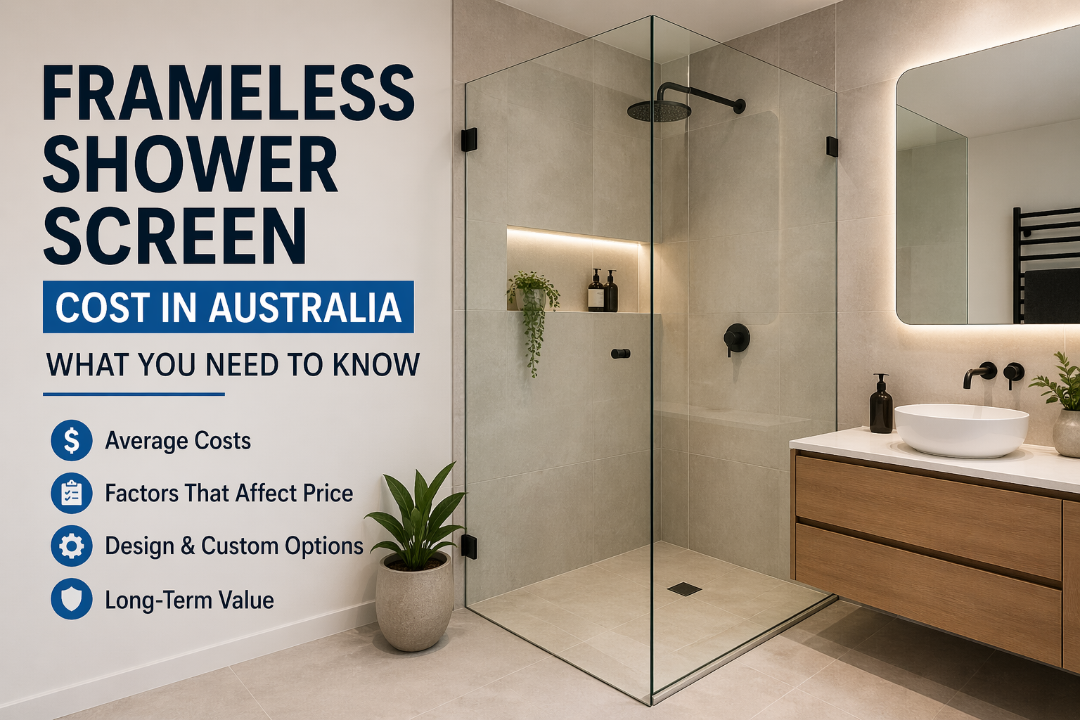 Frameless Shower Screen